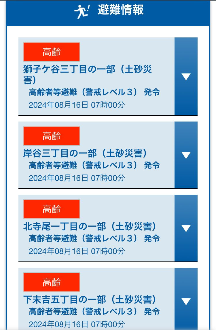 即時避難指示対象区域世帯ってどこの世帯のこと！？【横浜市鶴見区の